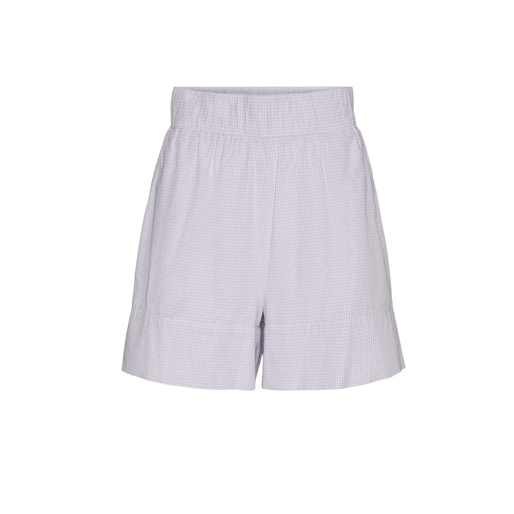 VERO MODA Kira High Waist Gingham Cotton Shorts